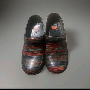 Dansko Multicolor Earth Tone Clogs Sz 37 Healthcare Nurse Radiology Hospitality
